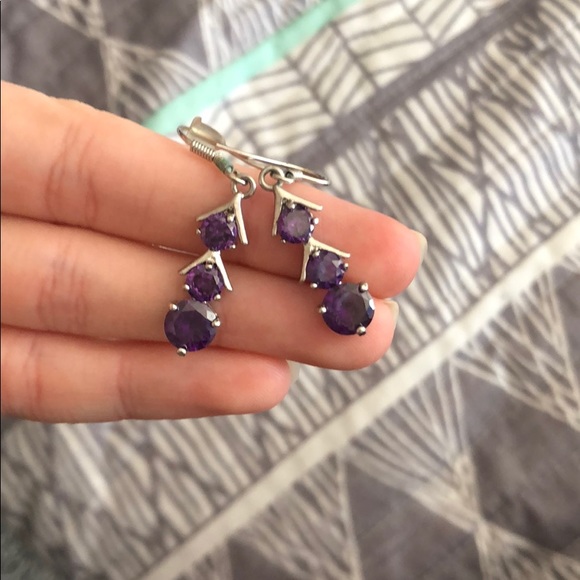 Purple earrings - Picture 3 of 3